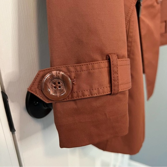 Vera Moda button down orange-brown trench coat. 160/80A - fits like Xsmall-Small - Picture 9 of 10